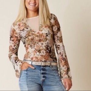 FP Movement by Free People Floral Long Sleeve Blouse